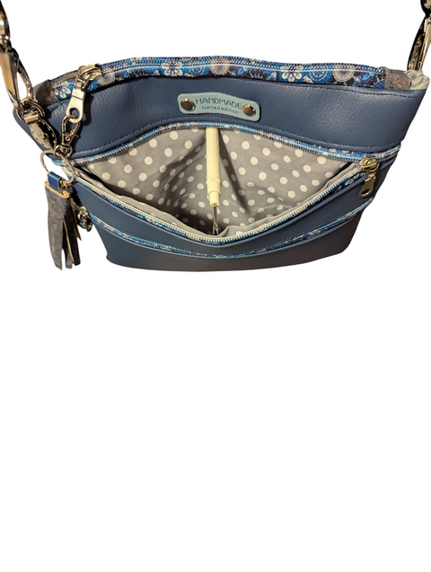 Blueberry Zippy Crossbody Bag