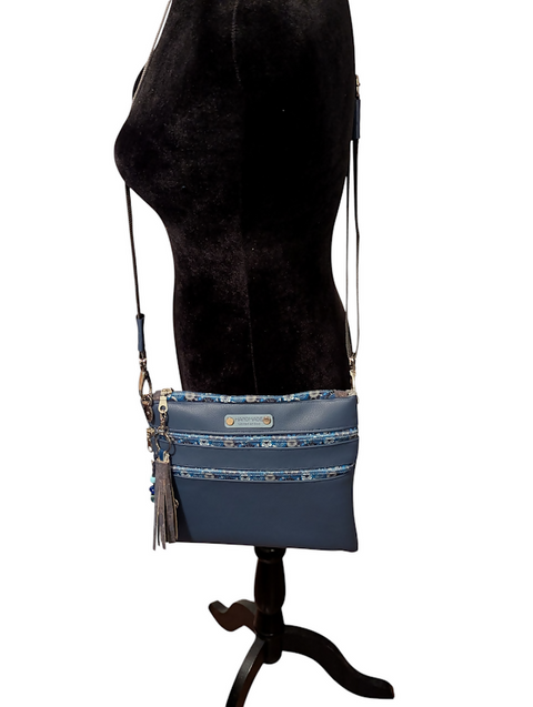 Blueberry Zippy Crossbody Bag