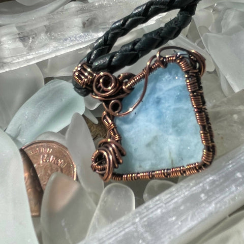 Aquamarine Fan Necklace